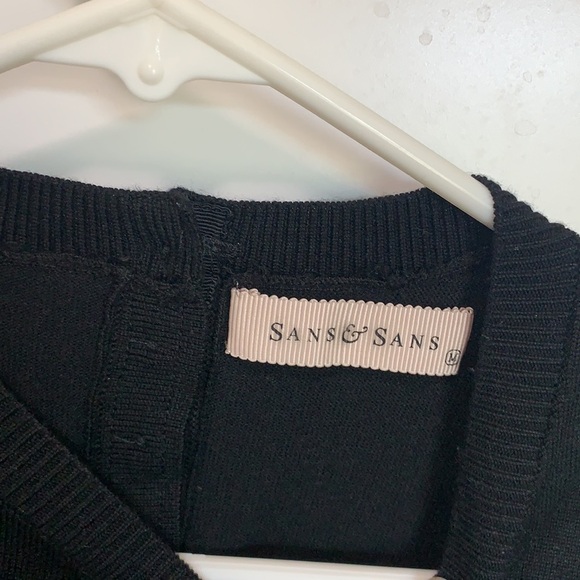 Black Sleeveless Sans & Sans Top - Picture 2 of 3